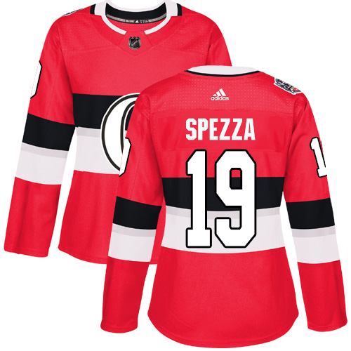 Adidas Senators #19 Jason Spezza Red Authentic 100 Classic Women's Stitched NHL Jersey